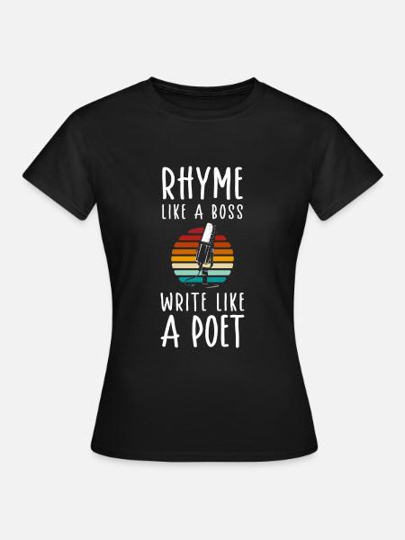 Poésie Auteur Littérature Livre - T-shirt Femme - noir