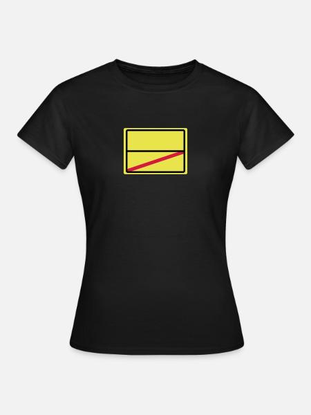 ortsschild blank - Women's T-Shirt - black