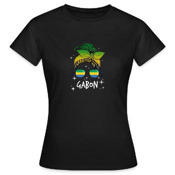 Gabon - Women's T-Shirt - black - Front - AI Model Female 172 dark (172cm)