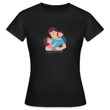 Happy father's day - T-shirt Femme - noir - Devant - AI Model Female 172 dark (172cm)