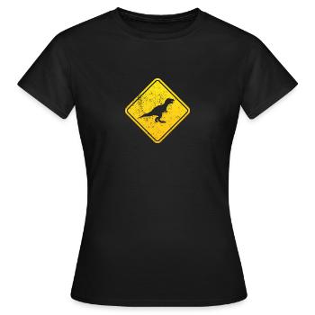Beware Of T-Rex - Women's T-Shirt - black - Front - AI Model Female 172 dark (172cm)