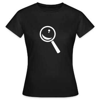 Magnifying Glass Magnifying Glass Laboratory Detective - Women's T-Shirt - black - Front - AI Model Female 172 dark (172cm)