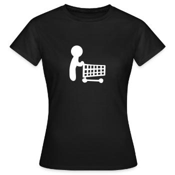 shopping - Women's T-Shirt - black - Front - AI Model Female 172 dark (172cm)