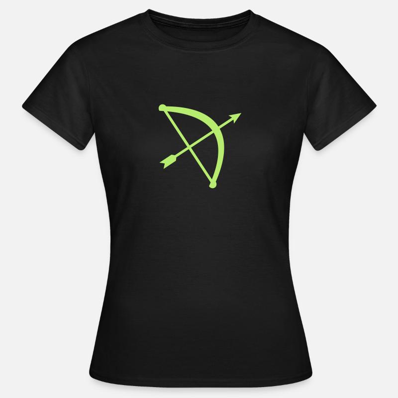 Pfeil Bogen - Frauen T-Shirt - Schwarz