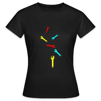 Wrench Icon - Women's T-Shirt - black - Front - AI Model Female 172 dark (172cm)