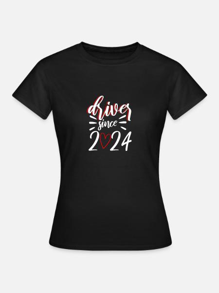 Führerschein 2024 Fahrprüfung Führerscheinprüfung - Frauen T-Shirt - Schwarz