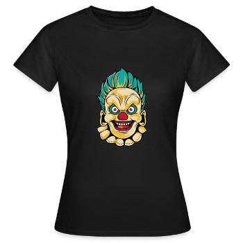 Evil Clown Entertainer Gift - Women's T-Shirt - black - Front - AI Model Female 172 dark (172cm)