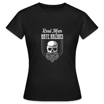 Hats Razor Barber Gift - Women's T-Shirt - black - Front - AI Model Female 172 dark (172cm)
