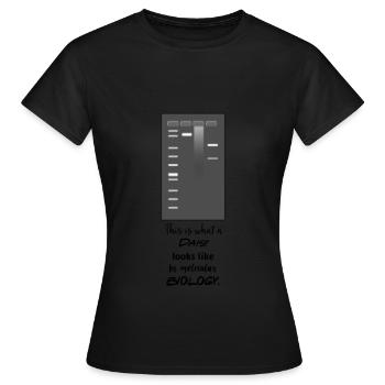 Électrophorèse sur gel de biologie - T-shirt Femme - noir - Devant - AI Model Female 172 dark (172cm)