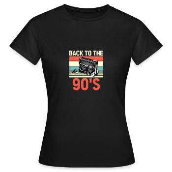 Walkman Back to the 90s - Gift Idea - Women's T-Shirt - black - Front - AI Model Female 172 dark (172cm)