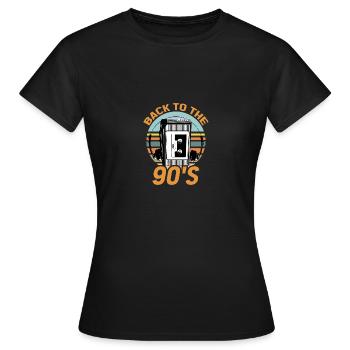 Walkman Back to the 90s - Gift Idea - Women's T-Shirt - black - Front - AI Model Female 172 dark (172cm)