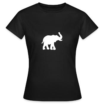 Elefant Savanne Dickhäuter - Frauen T-Shirt - Schwarz - Vorne - AI Model Female 172 dark (172cm)