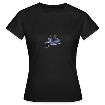 Simson Hirondelle bleu - T-shirt Femme - noir - Devant - AI Model Female 172 dark (172cm)