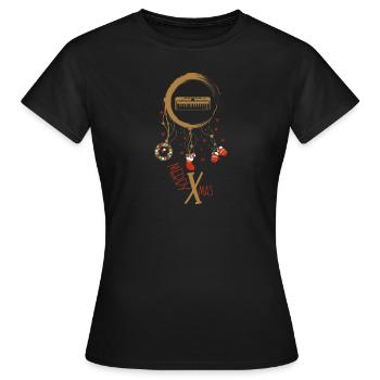 Tastatur Weihnachten Weihnachtstraumfänger - Frauen T-Shirt - Schwarz - Vorne - AI Model Female 172 dark (172cm)