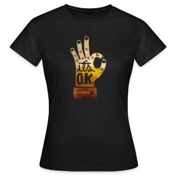 Citation graphique de motivation - T-shirt Femme - noir - Devant - AI Model Female 172 dark (172cm)