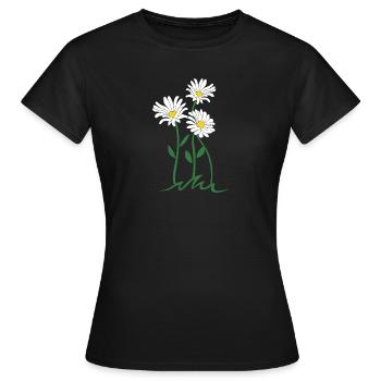 marguerite - T-shirt Femme - noir - Devant - AI Model Female 172 dark (172cm)