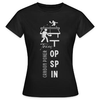 Table tennis team spirit - Women's T-Shirt - black - Front - AI Model Female 172 dark (172cm)