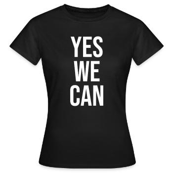 nous pouvons - T-shirt Femme - noir - Devant - AI Model Female 172 dark (172cm)