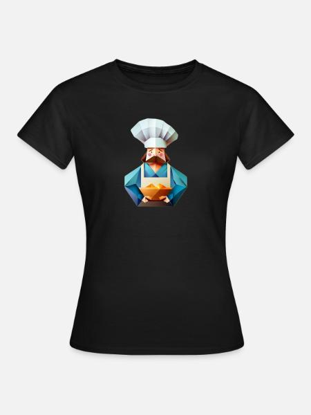 Origami-Koch - Frauen T-Shirt - Schwarz