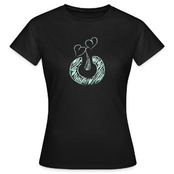 Abschalten Pflanze - Frauen T-Shirt - Schwarz - Vorne - AI Model Female 172 dark (172cm)