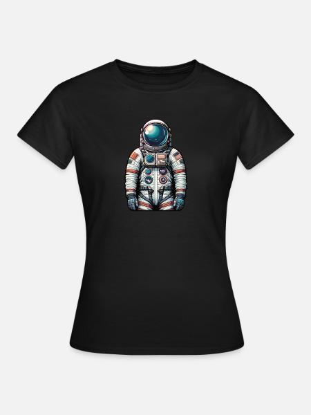 Astronaut - Frauen T-Shirt - Schwarz
