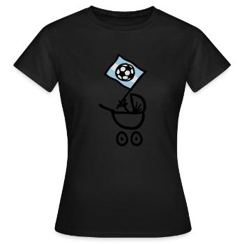 Argentine Bebé Fútbol Fan - T-shirt Femme - noir - Devant - AI Model Female 172 dark (172cm)