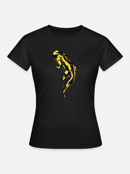 Salamander Nacht - Frauen T-Shirt - Schwarz