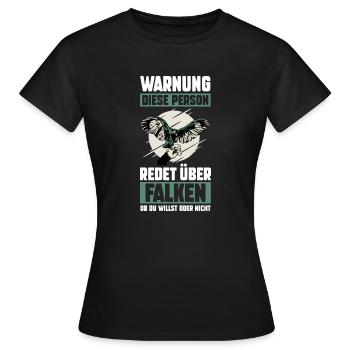 Falkner Falken Falknerei - Frauen T-Shirt - Schwarz - Vorne - AI Model Female 172 dark (172cm)