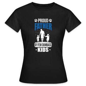 Père fier - T-shirt Femme - noir - Devant - AI Model Female 172 dark (172cm)