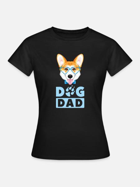 Welsh corgi dog dad - Women's T-Shirt - black