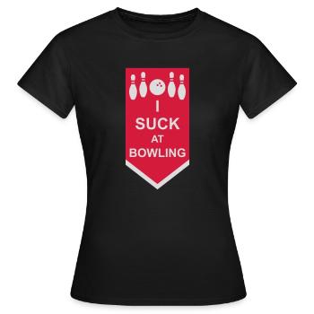 Je suis nul au bowling - T-shirt Femme - noir - Devant - AI Model Female 172 dark (172cm)