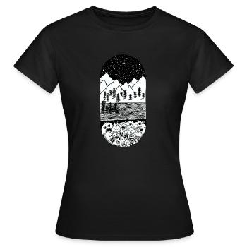 Pile of Monsters - Frauen T-Shirt - Schwarz - Vorne - AI Model Female 172 dark (172cm)