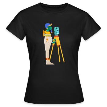 Surveyor Civil Engineer Surveying - Women's T-Shirt - black - Front - AI Model Female 172 dark (172cm)