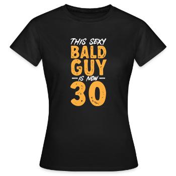 Bald Head Baldness Beard Bald Head - Women's T-Shirt - black - Front - AI Model Female 172 dark (172cm)