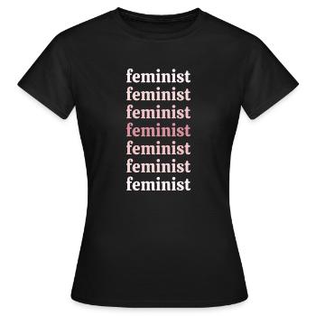 Multi Feminist Pink - T-shirt Femme - noir - Devant - AI Model Female 172 dark (172cm)