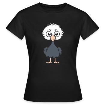Strauß - Frauen T-Shirt - Schwarz - Vorne - AI Model Female 172 dark (172cm)