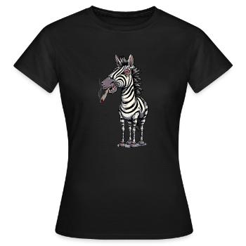Kiffen Cannabis Canabis Zebra CBD THC - Frauen T-Shirt - Schwarz - Vorne - AI Model Female 172 dark (172cm)