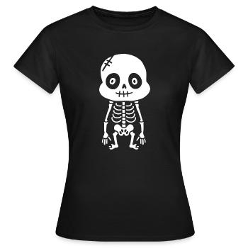 Skelett - Frauen T-Shirt - Schwarz - Vorne - AI Model Female 172 dark (172cm)