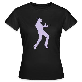 Cowboy in Highheels - Frauen T-Shirt - Schwarz - Vorne - AI Model Female 172 dark (172cm)