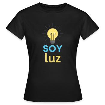 ICH BIN LICHT - Frauen T-Shirt - Schwarz - Vorne - AI Model Female 172 dark (172cm)