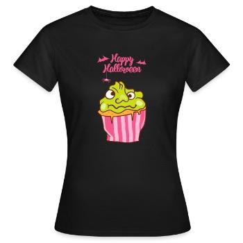Halloween cupcake muffin cake baking sweets - Women's T-Shirt - black - Front - AI Model Female 172 dark (172cm)