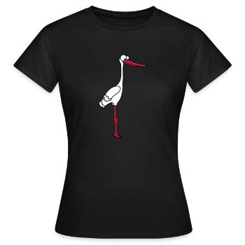 Stork - Women's T-Shirt - black - Front - AI Model Female 172 dark (172cm)