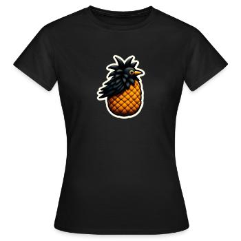 Small Pineapple Blackbird - Women's T-Shirt - black - Front - AI Model Female 172 dark (172cm)