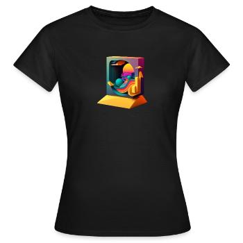 .3D - Women's T-Shirt - black - Front - AI Model Female 172 dark (172cm)