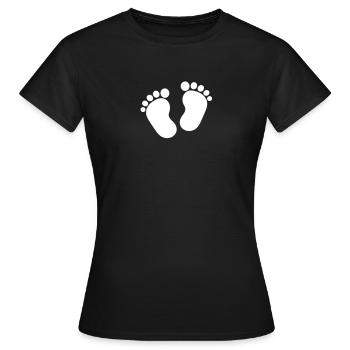 Füße - Frauen T-Shirt - Schwarz - Vorne - AI Model Female 172 dark (172cm)