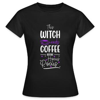 Balai de sorcière Wicca Magic Walpurgis Night - T-shirt Femme - noir - Devant - AI Model Female 172 dark (172cm)