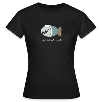 Kuschelfisch Zombiefisch fischstyle-isch - Frauen T-Shirt - Schwarz - Vorne - AI Model Female 172 dark (172cm)