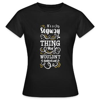 Scooter Segway Tour Fun Floating Board - Women's T-Shirt - black - Front - AI Model Female 172 dark (172cm)