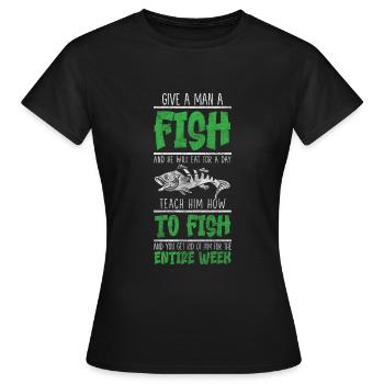 Ange Petri Heil hameçon - T-shirt Femme - noir - Devant - AI Model Female 172 dark (172cm)