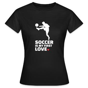 J’adore Football Silhouette de football élégante - T-shirt Femme - noir - Devant - AI Model Female 172 dark (172cm)